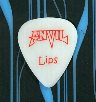 Anvil // Steve " Lips " Kudlow Custom Concert Tour Guitar Pick // White/red