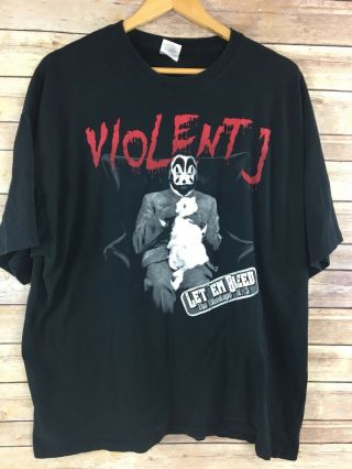 Violent J Let Em Bleed Shirt 2xl Xxl Black Icp Insane Clown Posse Mixxtape 3 W62
