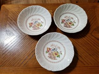 Royal Doulton Grantham Set Of 3 Coupe Cereal Bowls Made In England D5477