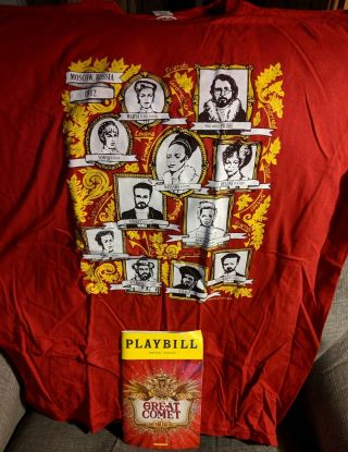 Josh Groban Playbill Great Comet Of 1812 & Tshirt - -