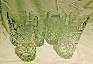 Vintage Set Of 6 Anchor Hocking Wexford 14 Oz Flat Iced Tea Tumblers Glasses