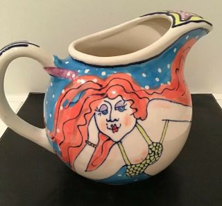 2001 Come Dream With Me Diane - Stoneware Mermaid Pitcher