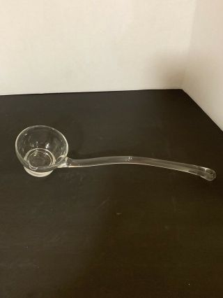 Clear Glass Punch Bowl 13 " Ladle W/ Pour Spout & Fostoria L.  E.  Smith W Va ?