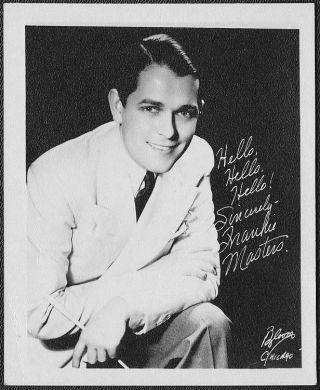 Frankie Masters Big Band Leader 1930s Publicity Photo - Bloom Studio
