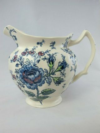 Johnson Brothers Rose Chintz Blue Small Pitcher,  Flowers,  Hard To Find,  Vintage