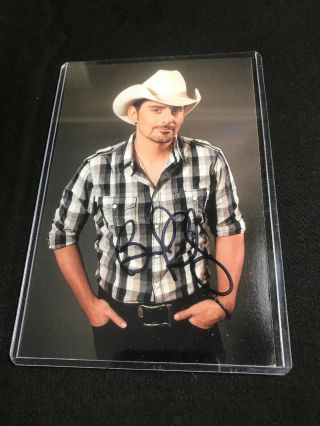 Country Music Singer Brad Paisley Signed 4x6 Photo Autographed Auto