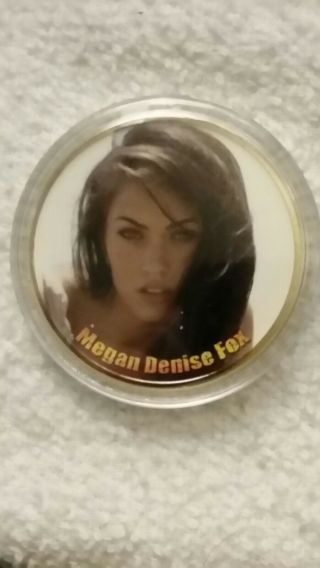 Megan Fox From Transformers And Turtles Movie.  A 40mm Colorizedartround