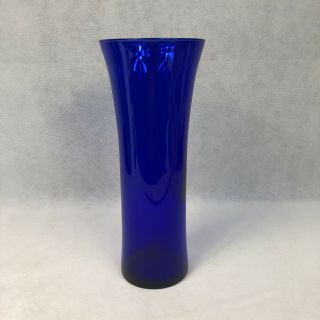 Cobalt Blue Round Vase 13 Inches Tall 5 Inch Opening