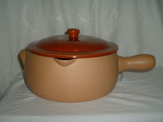 Vintage Red Wing Stoneware Bean/fondue Pot 125 W/handle & Spout