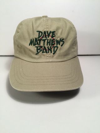 Vintage Dave Matthews Band Hat Cap Alternative Headwear Cotton Khaki Dmb