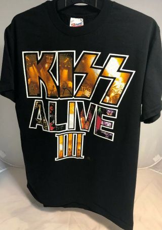 Vintage Kiss Alive Iii Army Band Concert Tour T Shirt 90s,  Single Stitched