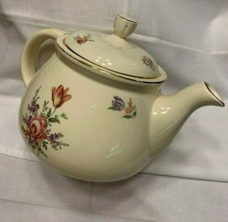 HOMER LAUGHLIN Household Institute Priscilla Pattern Teapot Antique 5
