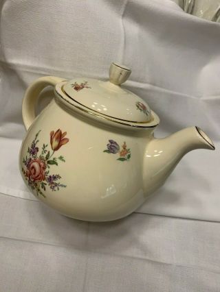 HOMER LAUGHLIN Household Institute Priscilla Pattern Teapot Antique 6