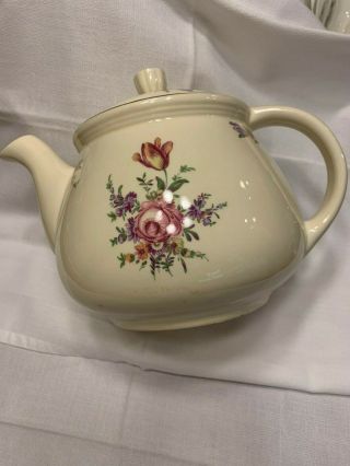 HOMER LAUGHLIN Household Institute Priscilla Pattern Teapot Antique 7