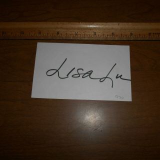 Lisa Lu Yan Is A Chinese - Born American Actress And Singer Hand Signed 5 X 3 Card