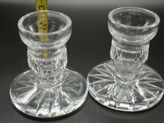Waterford Crystal Candlesticks Candle Holders Vintage Ireland 3