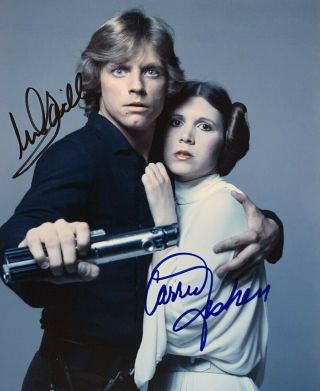 Mark Hamill & Carrie Fisher 8x10 Signed Photo Reprint.  Chapman