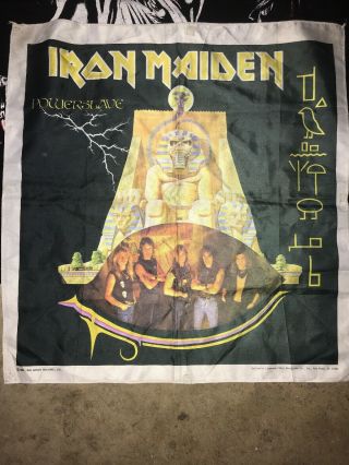 Rare Iron Maiden Powerslave Tapestry 1984 21x22 Inch