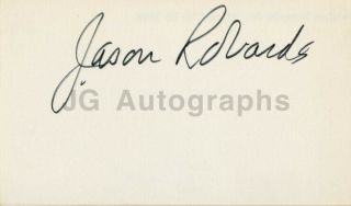 Jason Robards - Academy Award Winning Actor - Signed Card,  1971