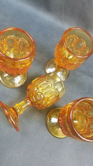 D) Vtg L.  E.  Smith Moon And Stars Amber Glass Small Size In Photos
