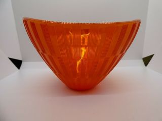 Gullaskruf Orange Bowl Vintage 5 X 7 1/2 Inches