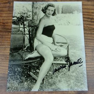 Lauren Bacall Autographed Signed Photo - 8 X 10 W/coa - Vintage