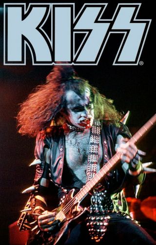 Kiss Rock Band Gene Simmons Alive Era Custom Poster Stand - Up Display