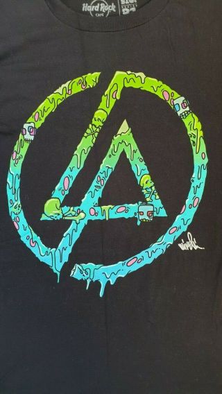Linkin Park Official Limited Hard Rock Cafe Signature Series T Shirt Barcelona