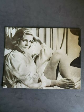 Lauren Bacall Autographed 8x10 Photo W/coa Faded Slightly