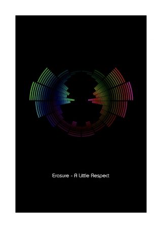 Erasure - A Little Respect - Sound Wave Vector Art Print - A4 Size
