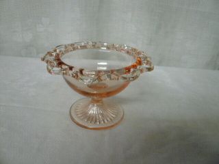 Anchor Hocking Old Colony Lace Edge Pink Sherbet Depression Glass Rare