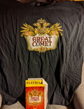 Josh Groban Playbill Great Comet Of 1812 W/ Prop & Tshirt - -