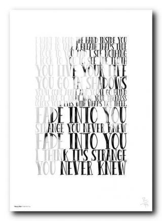 MAZZY STAR ❤ Fade Into You ❤ LOVE lyric poster art Limited Edition Print 51 2