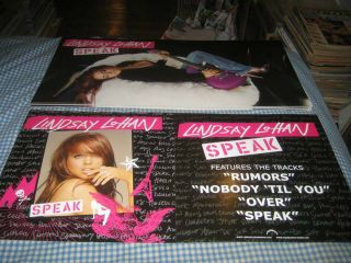 Lindsay Lohan - (speak) - 1 Poster Flat - 2 Sided - 12x24 - Nmint - Rare