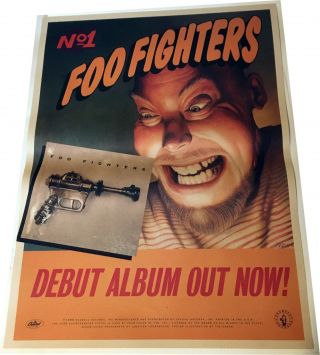 Foo Fighters Debut Album In Store Promo Poster 1995