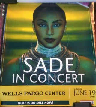 Sade Concert Tour Poster 2011 Soldier Of Love Philadelphia Pa