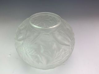 Vintage Signed Phoenix Consolidated Studio Art Glass Frosted Floral Bud Vase 2