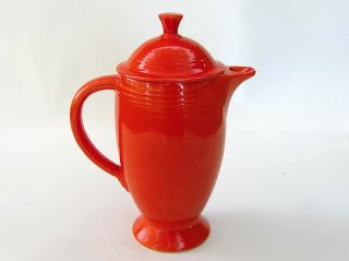 Repaired Vintage Fiesta Fiestaware Coffee Pot Red