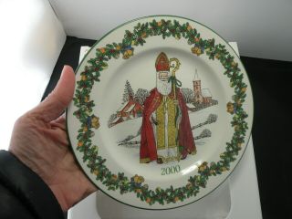 2000 Spode Christmas Tree Made In England Annual Collector Plate St.  Nick