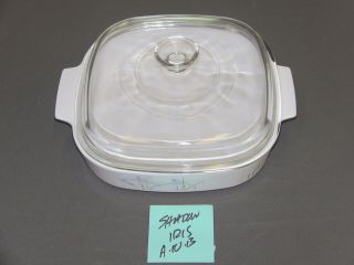 Vintage Corning Ware Shadow Iris 2.  5 Liter Casserole Dish A - 10 - B W/ Pyrex Lid