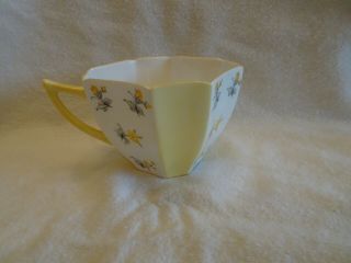 Shelley Queen Anne Yellow Teacup and Saucer 4