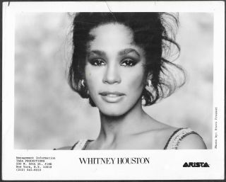 Whitney Houston 1990s Arista Records Promo Portrait Photo R&b