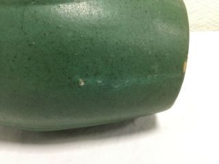 Antique Zanesville Matte Green Arts And Crafts Pottery Vase 8 5/8 Inch 6