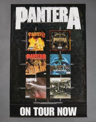 Pantera " On Tour Now " 2001 Album Collage_record Store Promo Poster 27x18