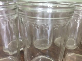 Vintage Glass Jelly Jars Juice Glasses Tumblers Jelly Jars Retro Star Set Of 8