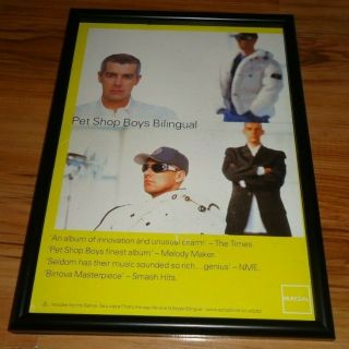 Pet Shop Boys Bilingual - Framed Press Release Promo Poster