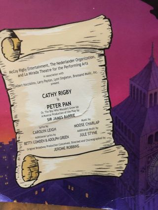 PETER PAN Broadway Signed Poster CATHY RIGBY 4