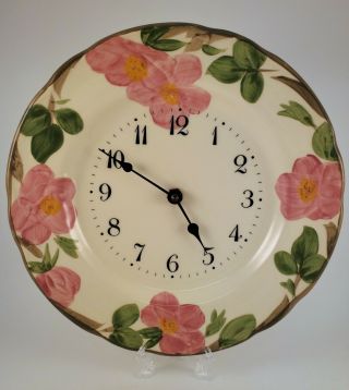 Vintage Franciscan Dinnerware Desert Rose Pattern Clock Plate