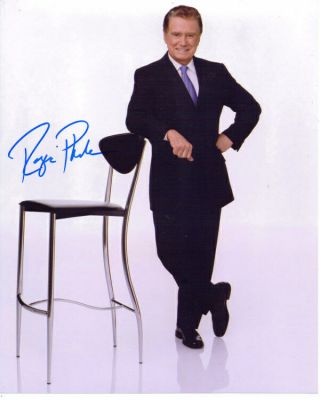 Regis Philbin Tv Host Signed 8x10 Photo With