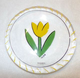 Kosta Boda Sweden Yellow 7 1/4 " Tulipa Plate